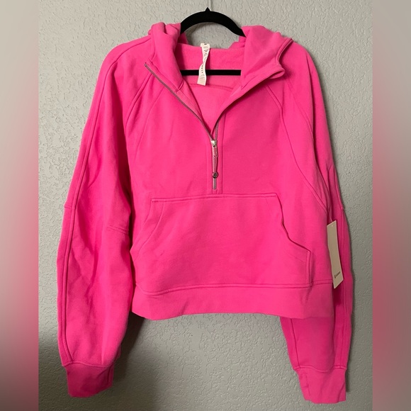 NWT Lululemon Scuba Oversized Half Zip Hoodie Jacket Sonic Pink Size M/L - Picture 3 of 10